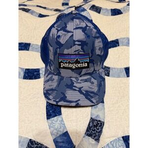 Patagonia Baseball Hat Adjustable Blue Camo Mesh Back